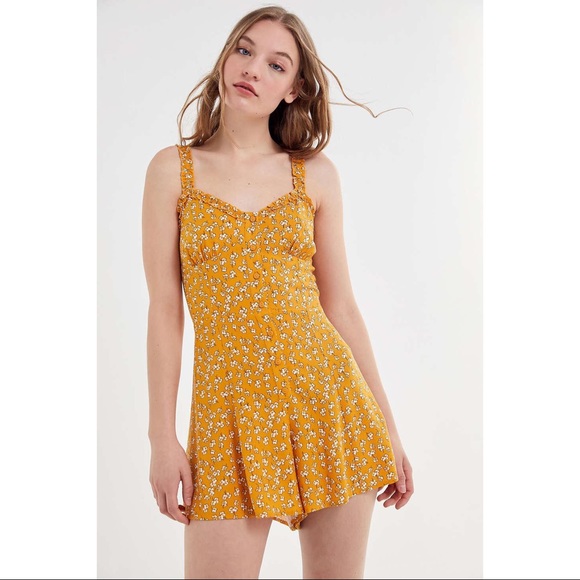 Urban Outfitters Other - Urban Outfitters Yellow Floral Romper